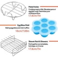 thumbnail image 2 of Jinsinto 6pcs 7''Square Air Fryer Accessories Baking Tray Basket Rack Chip Pizza Pan, 2 of 5