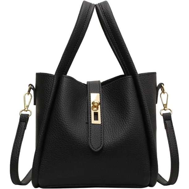 LHSHIDU Bucket Bags for Women Trendy Shoulder Purse Satchel Handbag Pu Leather Bucket Tote Purse Top-handle Bag Fall Purse