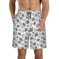 thumbnail image 2 of Uemuo Snake Pattern Men's Swim Trunks Hawaiian Beach Bathing Suit Swimsuits Beach Quick-Dry Shorts with Pockets-Medium, 2 of 9