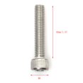 thumbnail image 5 of RLECS 10 tornillos hexagonales con cabeza hueca hexagonal, tornillos Allen M8 x 40 A2-70 de acero inoxidable DIN912, 5 of 5