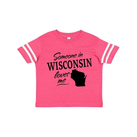 

Inktastic Someone in Wisconsin Loves Me Gift Toddler Boy or Toddler Girl T-Shirt