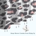 thumbnail image 6 of White and Pink Of Leopard Print Shower Curtain 36"x72" ,Bathroom Decorative Shower Curtains Set with 12 Hooks,Modern Waterproof Washable Shower Curtain, 6 of 6
