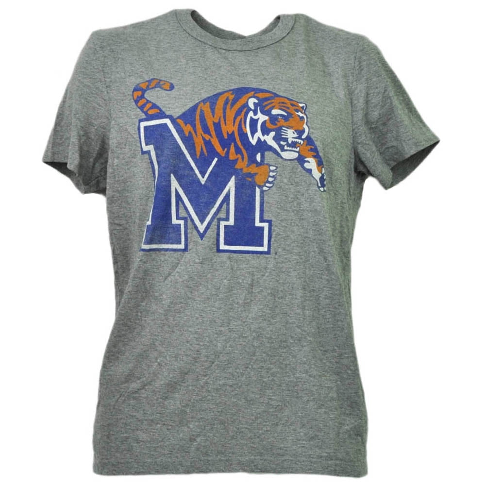 NCAA Memphis Tigers Distressed Gray Adult Mens Tshirt Tee Short Sleeve