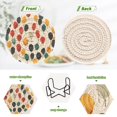 thumbnail image 4 of Haosy Set of 6 Drink Woven Coaster with Holder Heat Resistant Non-Slip Bar Coasters 4 Inches Colorful Hand Drawn Balloon, 4 of 7