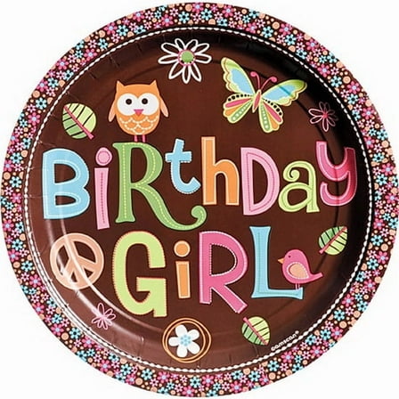 Amscan 549473 Hippie Chick Dessert Plate