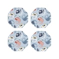thumbnail image 2 of Balery 4 Pcs Cute Chameleons On Blueleather Coasters Set, Drink Table Cup Coasters For Living Room Kitchen Coffee Decor, 2 of 9