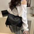 thumbnail image 4 of Women Fringe Hobo Bag Western Purse Shoulder Bag Vegan Tassel Hippie Crossbody Bag, 4 of 9