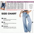 thumbnail image 3 of Women's High Waisted Stretch Denim Bermuda Shorts, Dark Blue Wash, with Rolled Cuffed Hem and 2-Button Closure, Slim Fit Summer Jeans, 3 of 7