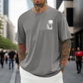 thumbnail image 2 of T-shirt à Manches Courtes Imprimé Graphique Décontracté Col Rond pour Usage Quotidien Hommes T-Shirt Confortable Quotidien T-Shirt Graphique Polyvalent pour Printemps et Été, 2 of 4
