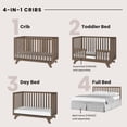 thumbnail image 4 of Child Craft SOHO 4-in-1 Convertible Crib, Canted Leg Mid-Century Design, 3 Mattress Heights, Dusty Heather, 4 of 8