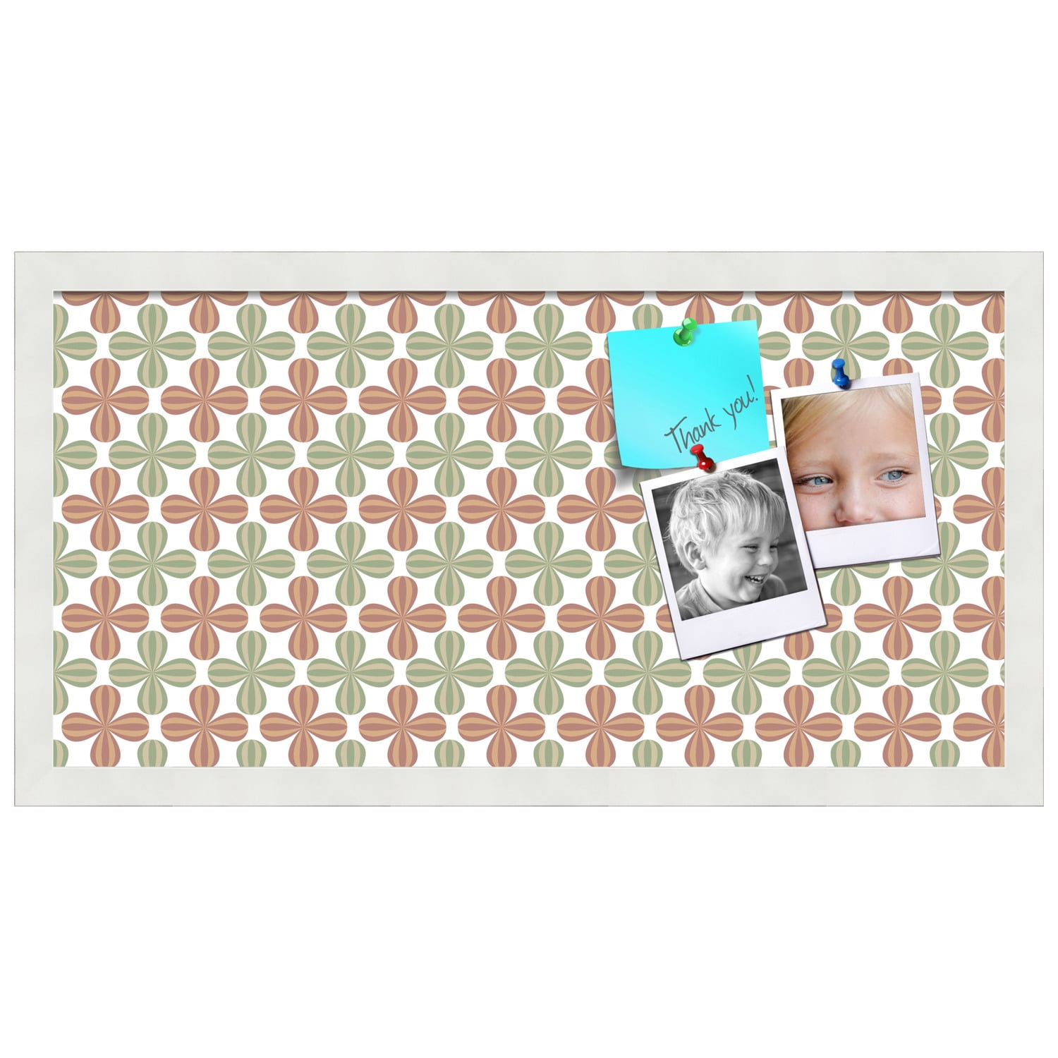 PinPix ArtToFrames 22x10 Custom Cork Bulletin Board    Poster Board Has a Fabric Style Canvas Finish, Framed in Satin White Frame (PinPix-558)