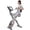Gray, variant on leikefitness Folding Stationary Bike Recumbent Exercise Bike w/Arm Resistance Bands-Pulse Sensor-LCD Monitor and Easy to Assemble Indoor Cycling Bike 2280