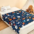 thumbnail image 4 of Sports Blanket for Boys Soft Fleece 3D Soccer Basketball Baseball Football Kids Blanket for Couch Sofa Bedroom Fuzzy Blanket and Throws Ball Blanket for Kids Boys Teens 50"x60", 4 of 6