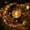 1PC, variant on Moon Solar Garden Stake Light Outdoor Solar Landscape Lights Crescent Crackle Glass Globe Ball Hanging LED Pathway Decor Metal Outside Patio Lawn Front Yard Backyard