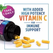 B Complex Vitamins Capsules - Super Complete B-100 Complex with Vitamin B12 B6 C Biotin Folate & Folic Acid for Immune & Energy Support - Supplement for Heart, Brain, Nerve Support - 120 Capsules