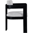 thumbnail image 5 of Meridian Furniture Sacha Grey Linen Textured Fabric Dining Chair (Set of 2), 5 of 11