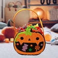 thumbnail image 4 of Halloween Trick or Treat Candy Bags,Portable Non-woven Fabric Bucket Halloween Candy Bags Plush Handle Portable Candy Holder Bag Goodie Bags for Halloween Party Favor, 4 of 7