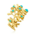 thumbnail image 3 of Ross-Simons Turquoise Reef Ring in 18kt Gold Over Sterling, Women's, Adult, 3 of 5
