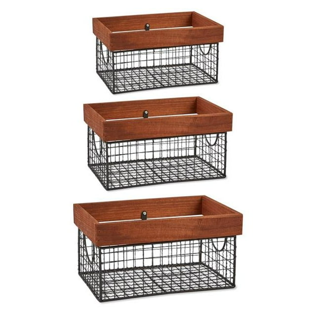 Design Imports Z02429 Panier de Ferme en Bronze Asst - Ensemble de 3