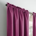 thumbnail image 5 of Eclipse Samara Solid Blackout Curtains, Single Curtain Panel, 63 Inch Long Blackout Curtains, 37" W x 63" L, Boysenberry, 5 of 13