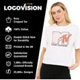 thumbnail image 4 of MTV Riot Heart Women's Boxy Cropped T-Shirt Casual Graphic Tee, 4 of 6