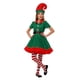 thumbnail image 3 of Conjunto de ropa de elfo verde para mujer y niña, disfraz de Papá Noel para fiesta familiar, Halloween y Año Nuevo, novedad de 2024, 3 of 6