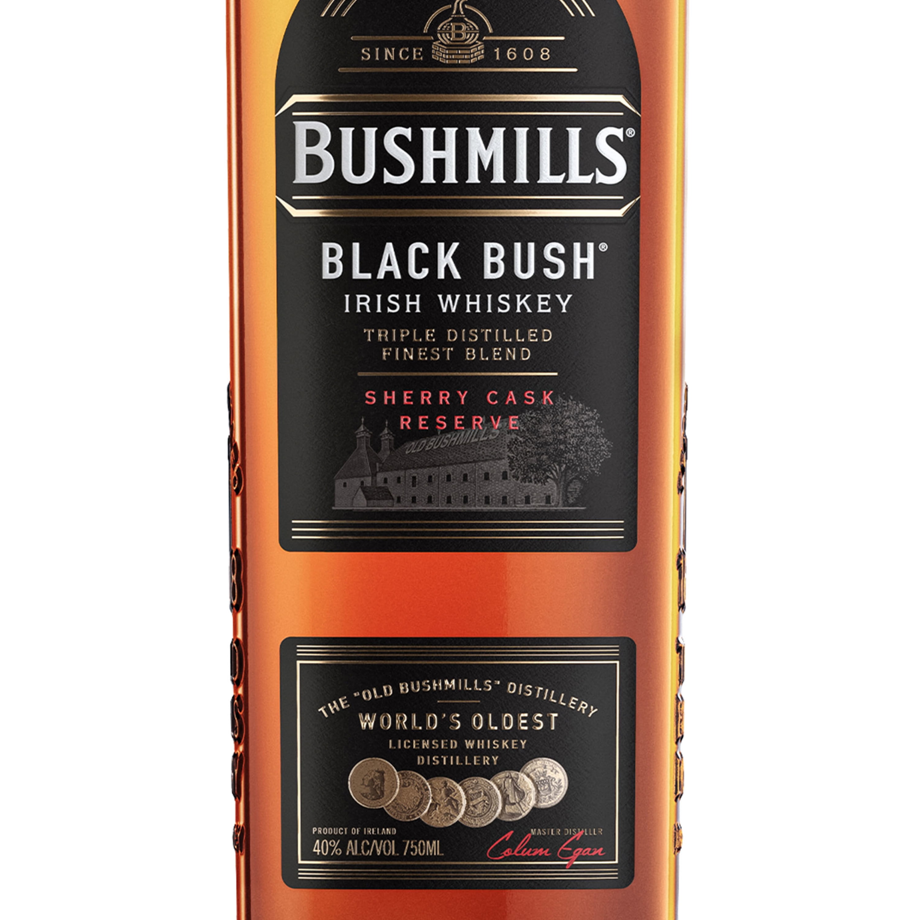 Bushmills Black Bush Irish Whiskey, 40% ABV, 80 Proof, 1 Count