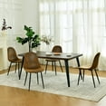 thumbnail image 2 of Homy Casa Set of 4 Upholstered Suede Dining Chairs for Family Dining Room or Restaurant, 2 of 10