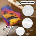thumbnail image 5 of Xoenoiee Palm Trees Sunset Glow Pattern Office Chair Covers Computer Stretch Accent Dining Chair Covers Swivel Desk Chair Armrest Slipcover for Mid-Back Rotating Chairs, 5 of 7