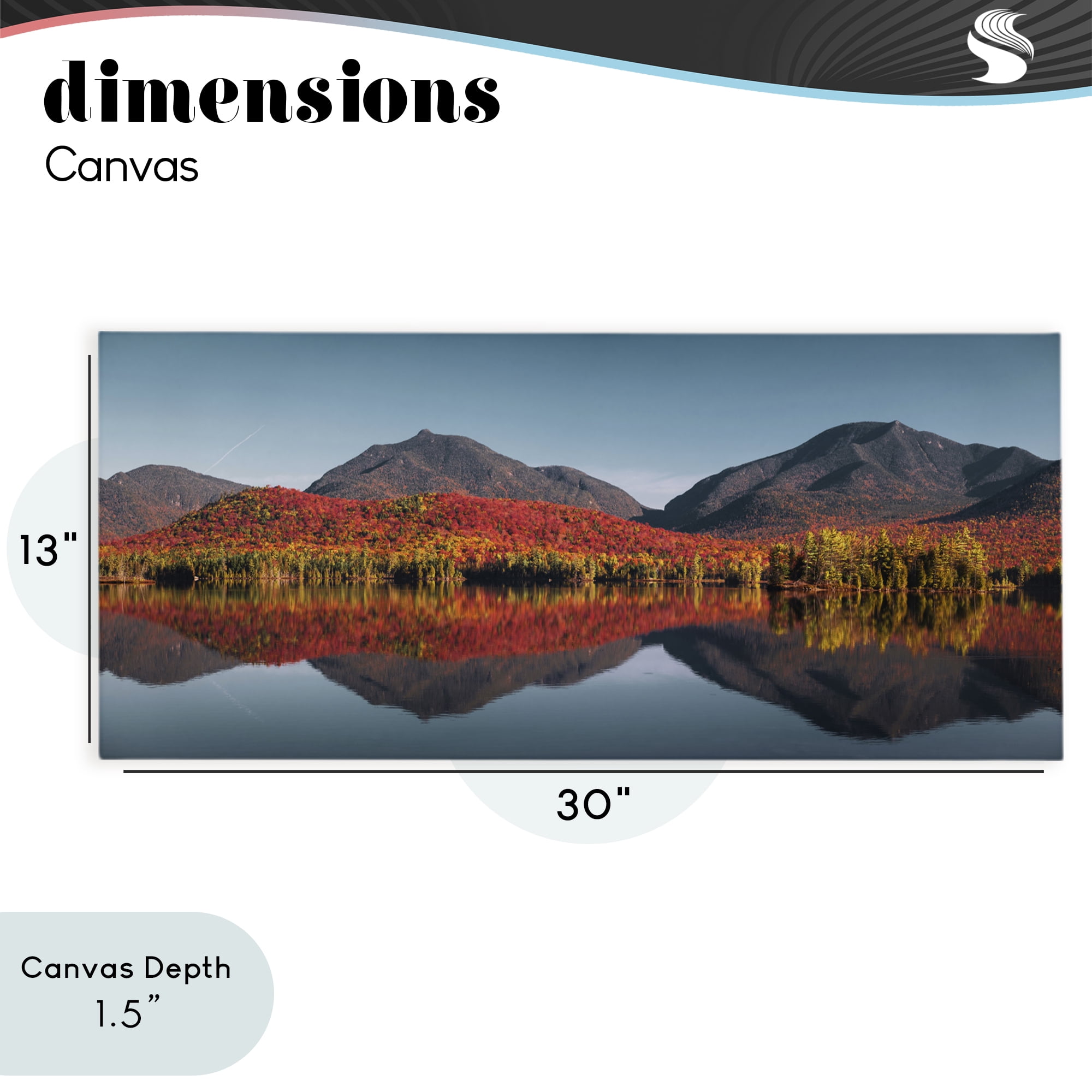Stupell Industries Autumn Panorama Reflections Canvas Wall Art, design by Jonathan Zaharek