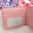 thumbnail image 5 of Kawaii Cartoon PU Leather Wallet Sanrio Hello Kitty Cinnamoroll Casual Short Wallet Cute Anime Button Card Holder Coin Purse, 5 of 5