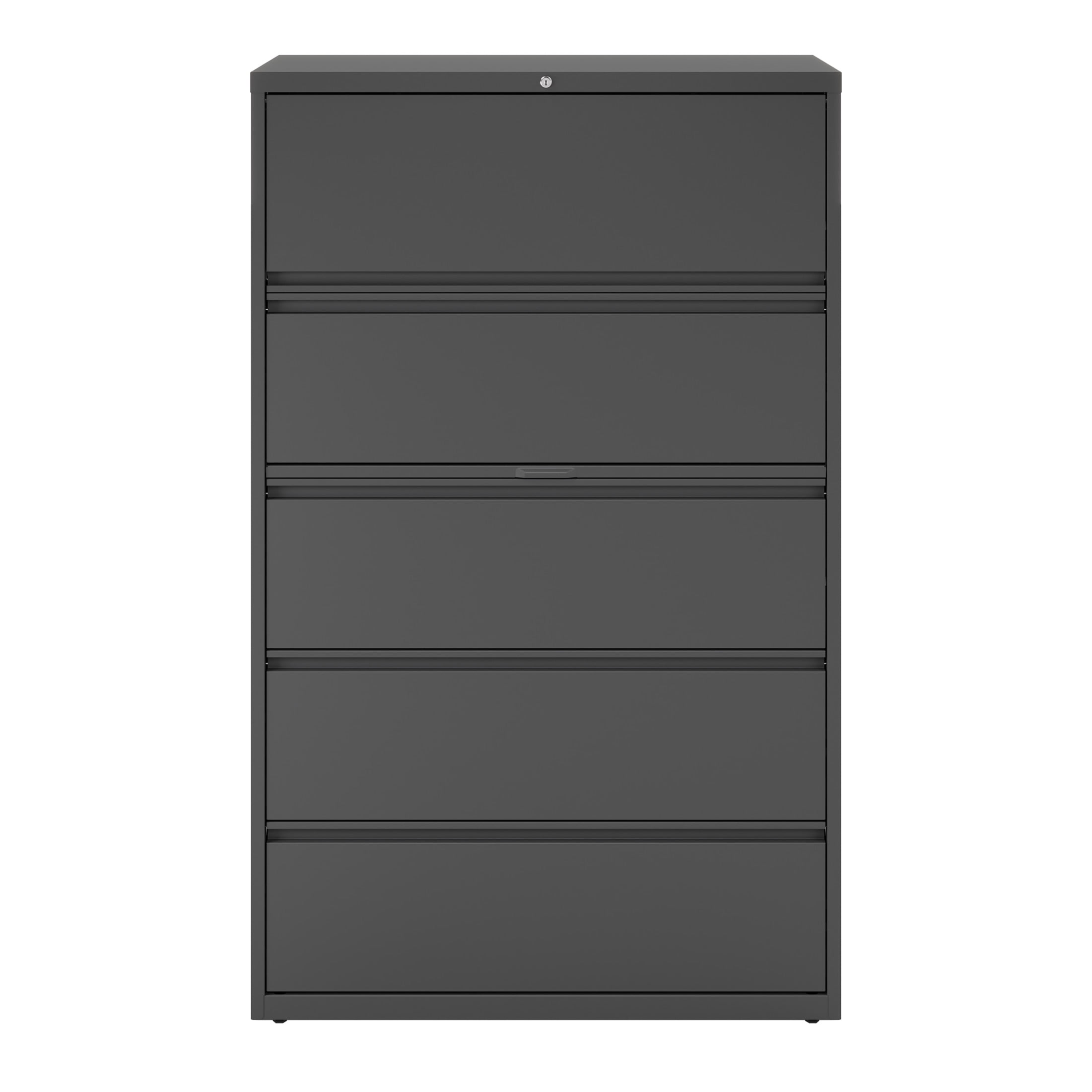 Hirsh 42 inch Wide 5 Drawer Metal Lateral File Cabinet for Home and Office, Holds Letter, Legal and A4 Hanging Folders, Charcoal