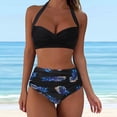 thumbnail image 2 of fvwitlyh Bikini Sets for Women High Waist Swimsuits Push Up Swimsuits Women Two Piece Bikinis Bathing Suits Bikini Sets for Women 2 Piece Bikinis Swimwear Shoulders Push up Bathing Suits, 2 of 5