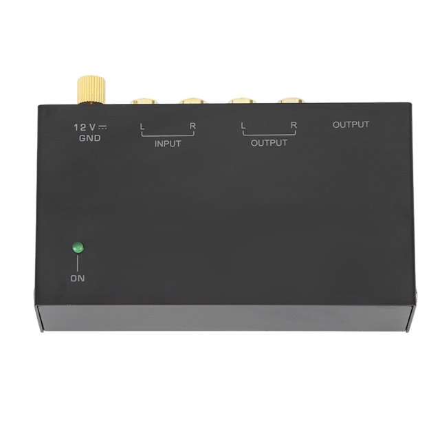 High Fidelity Phono Preamp,Phono Preamplifier AC Metal 100-240V Sound Record Player Preamplifier For Turntables Record Players
