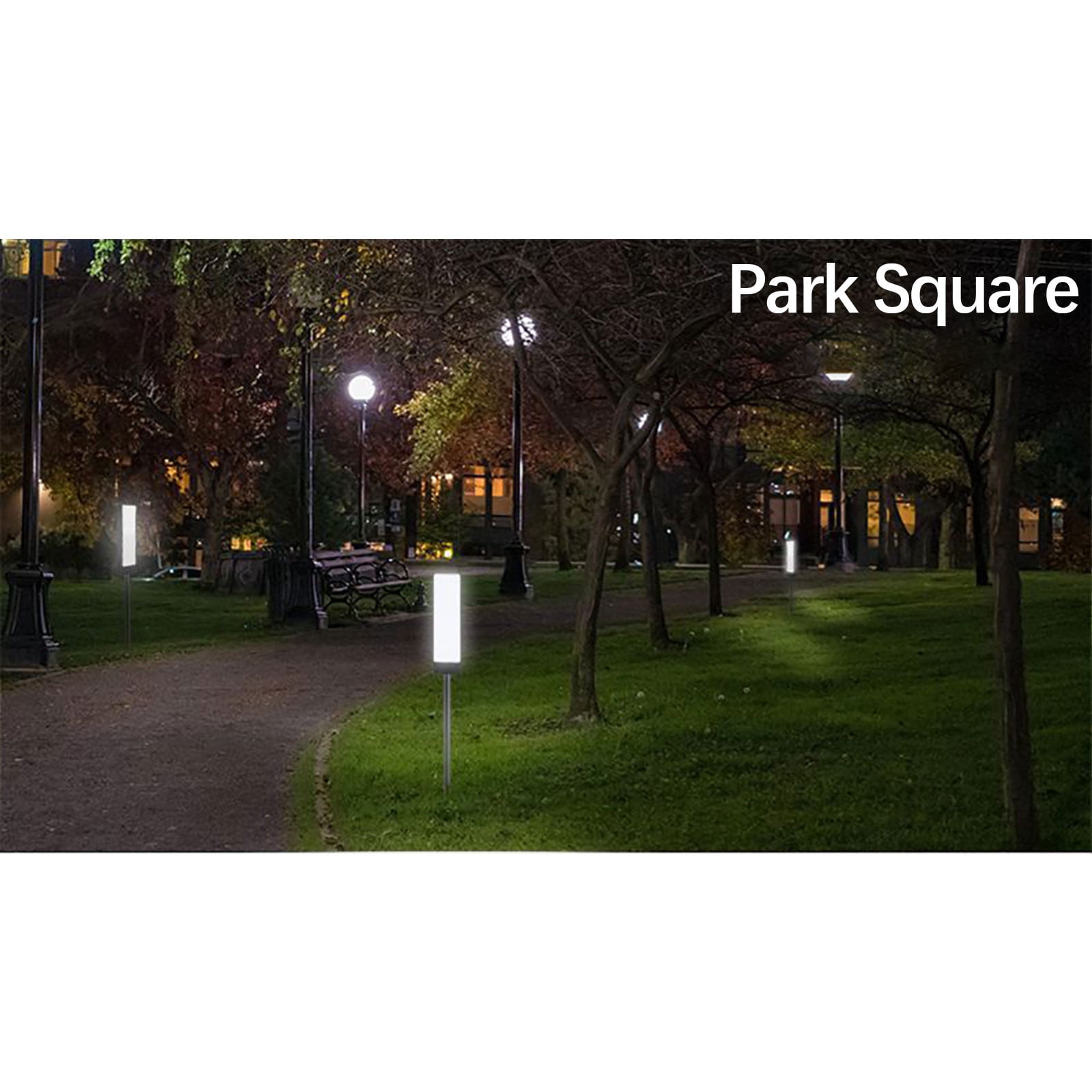 Solar Powered LED Address Sign with Ground Stake, Lighted House Numbers for Yard, Dual Color Warm/White, Automatic Dusk-to-Dawn Outdoor Street Number Plaque (IP44)