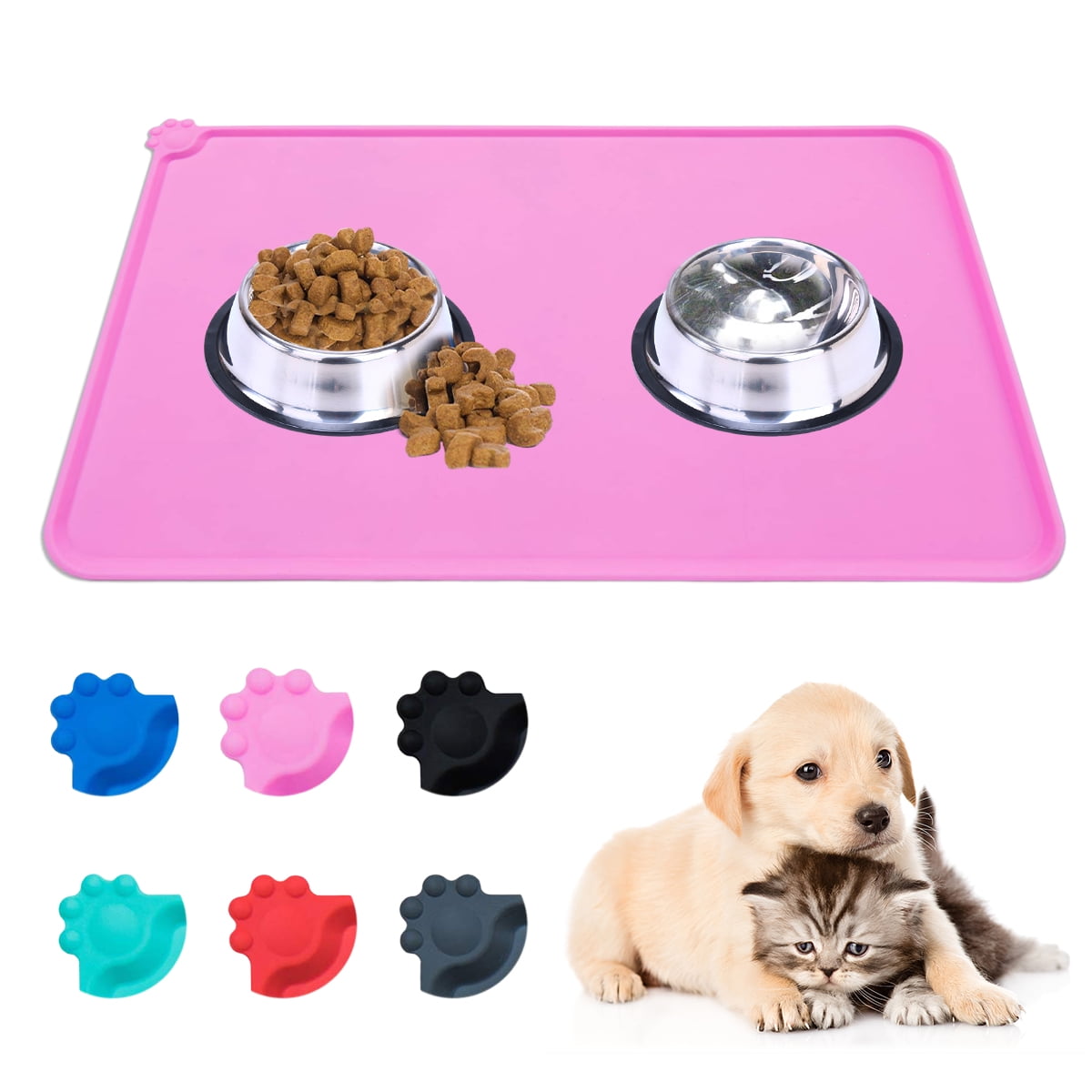 Silicone Pet Food Mat Et Placemat For Puppy Pet Bowl Pad Dog And