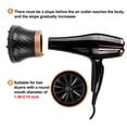 thumbnail image 5 of Unique Bargains 1 Pc Reusable Hair Dryer Diffuser Attachment Black Gold Tone Polycarbon PC, 5 of 5