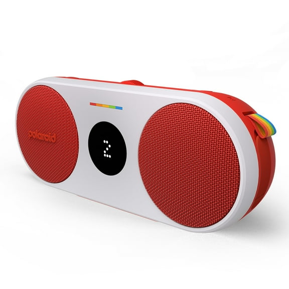 Polaroid P2 Portable Bluetooth Speaker with Wrist Strap (Red & White)