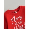 thumbnail image 5 of Gureui Newborn Toddler Baby Girls Spring Autumn Valentine's Day Outfits Long Sleeve Letter Print Pullover + Heart Print Flared Pants Sets, 5 of 9