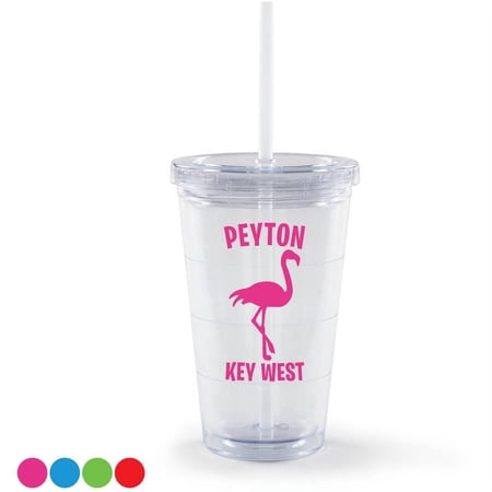 Personalized Flamingo Acrylic Tumbler