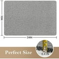 thumbnail image 2 of Topboutique Shower/Bathtub Mat,Soft Tub Mat,Anti Slip Showers Mats for Elderly,Quick Drying PVC Loofah Bathmat with Drain,Textured Bath for Tub,Bathroom,24x16 in,Gray, 2 of 7