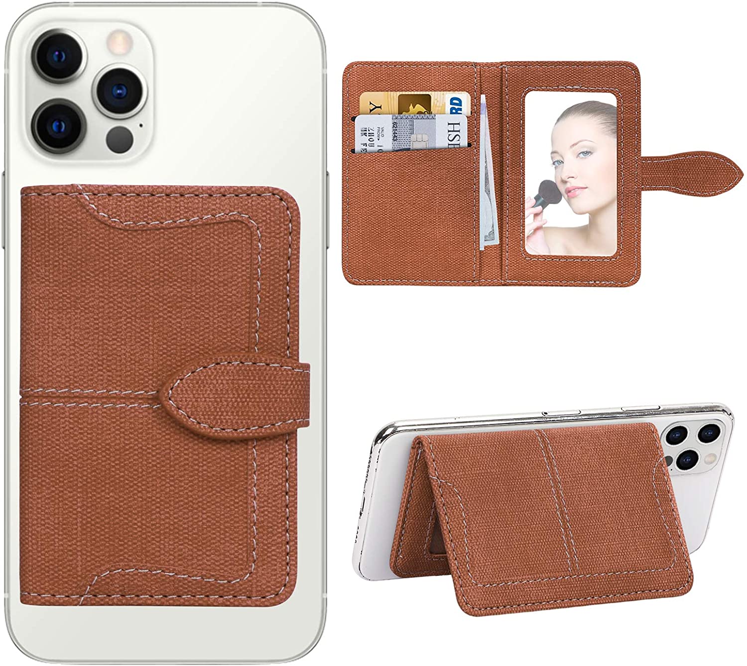 WWW Card Holder for Back of Phone, Cell Phone Card Holder Stick on
