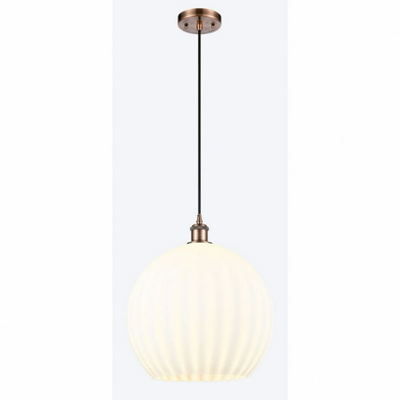 Innovations Lighting - White Venetian - 1 Light Cord Hung Pendant In Modern