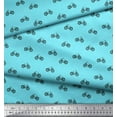 thumbnail image 3 of Soimoi Blue Viscose Chiffon Fabric Bicycle Transport Print Sewing Fabric Yard 42 Inch Wide, 3 of 3