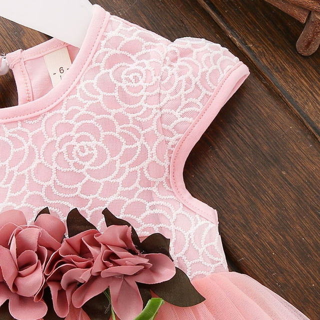 Robes pour Tout-Petits pour Mariage Robe d'Été Fleurie pour Bébés Filles Princesse Fête Mariage Robes en Tulle Robes de Princesse pour Filles Robes de Mariage pour Filles Robes d'Été pour Filles