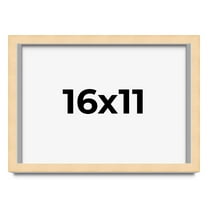 16x11 Frame Beige Real Wood Picture Frame Width 0.75 inches | Interior Frame Depth 0.5 inches |