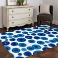 thumbnail image 4 of Blue Polka Dots Area Rug 4'x6', Watercolor Modern Abstract Geometric Washable Non-Slip Rugs, Low Pile Large Carpet for Living Room Bedroom Dining Room Kitchen Office Indoor Mat, 4 of 9