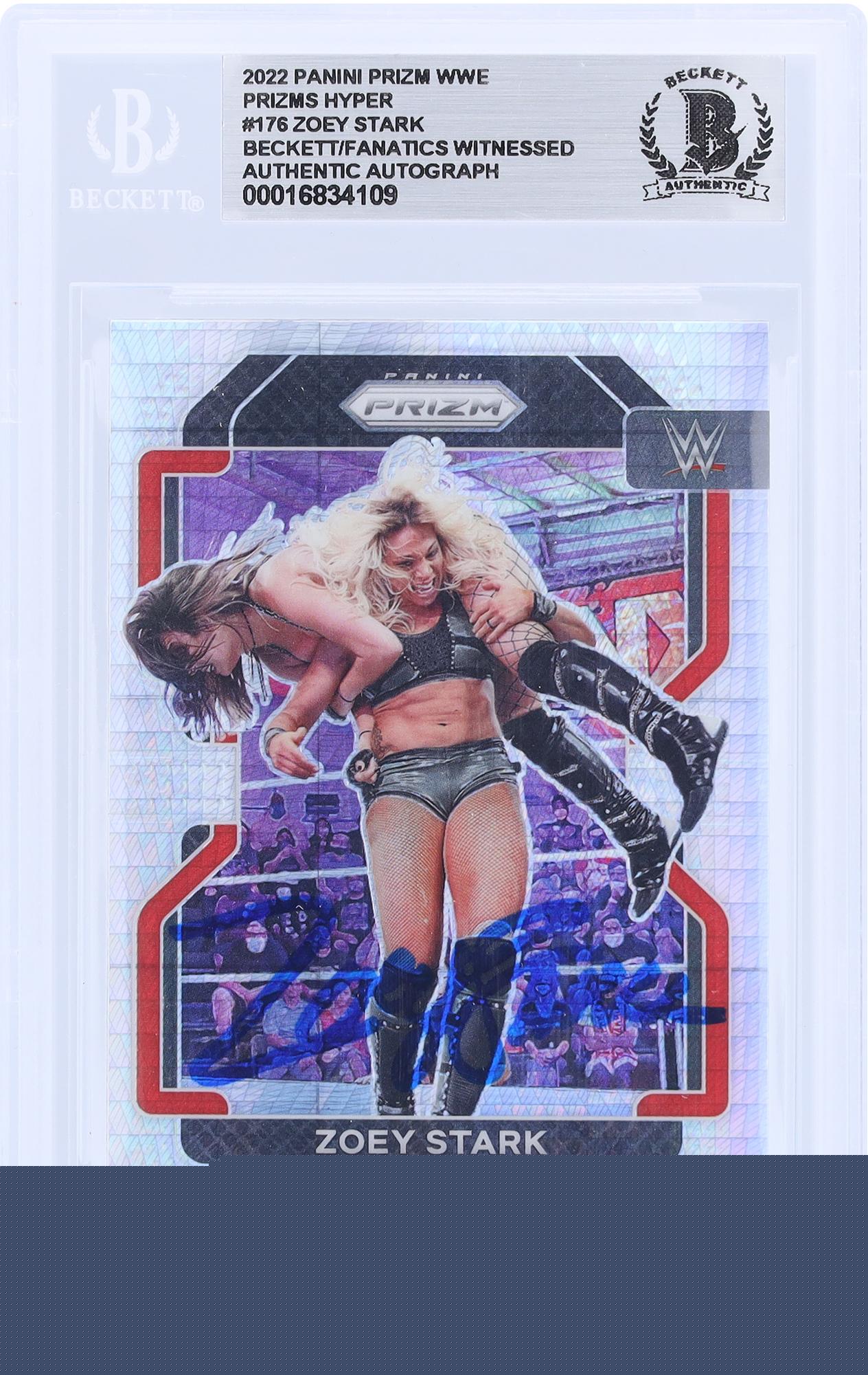 Zoey Stark WWE Autographed 2022 Panini Prizm Hyper Prizm #176 Beckett Fanatics Witnessed Authenticated Card - Fanatics Authentic Certified