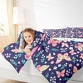 thumbnail image 4 of Manfei Bohemian Butterfly Floral 7-Piece Twin Bedding,Countryside Leaves Bedding Comforter Set,Colorful Stars Reversible, 4 of 7