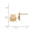 thumbnail image 4 of Boucles d'Oreilles en Or Jaune et Rose avec Charme Coccinelle, 4 of 4